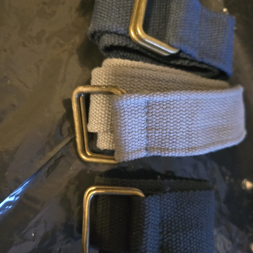 Kids Canvas Belt Set - Black, Gray, and Blue Like New 34 Inches Canvas